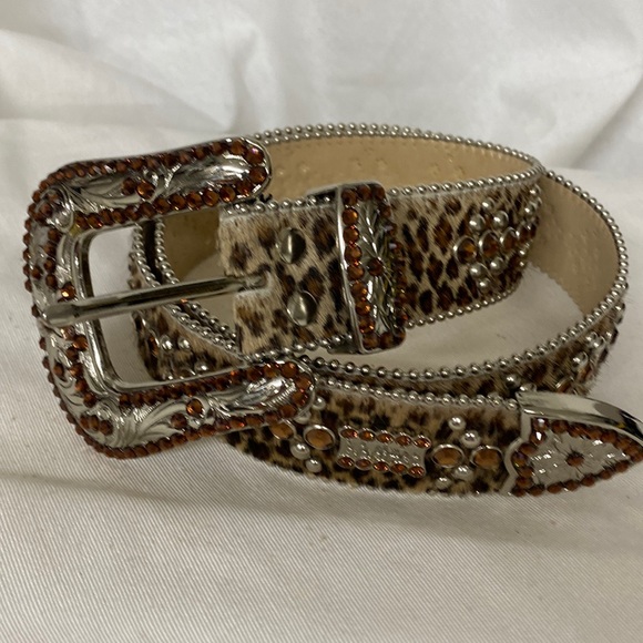 COPY - New B.B. Simon Italian Leather/Mohair Cheetah...